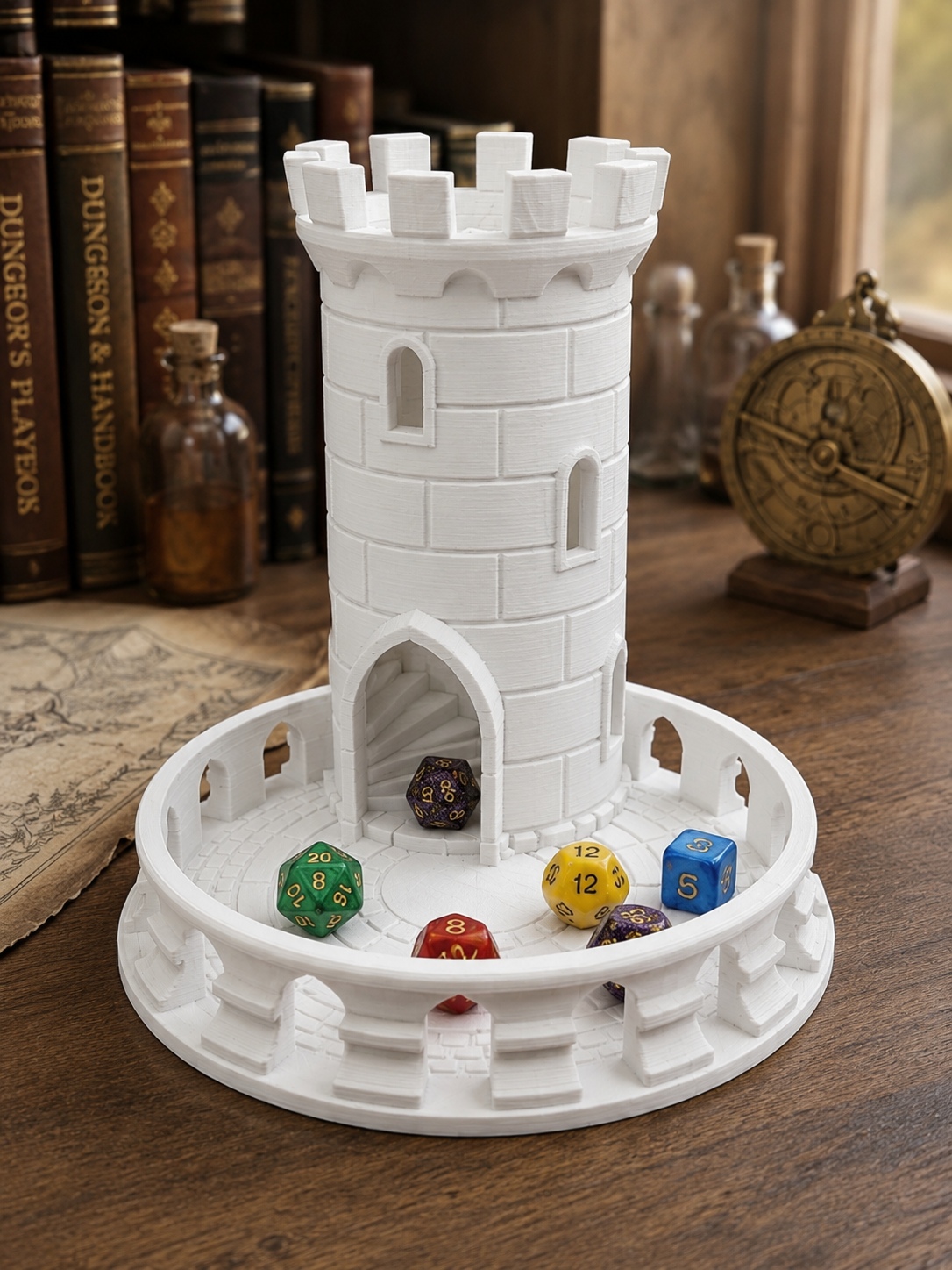 Torre Lanciadadi Medievale per Giochi di Ruolo | Dice Tower per D&D, Pathfinder, Giochi da Tavolo, Accessorio RPG, Collezionisti