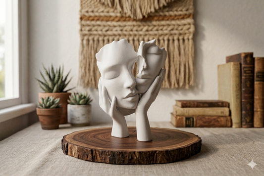 Scultura Viso Astratto Moderna | Decorazione Artistica Minimalista | Statua Design Contemporaneo | Arredo Casa Elegante