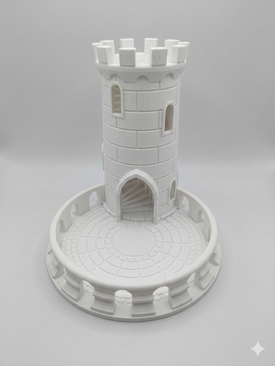 Torre Lanciadadi Medievale per Giochi di Ruolo | Dice Tower per D&D, Pathfinder, Giochi da Tavolo, Accessorio RPG, Collezionisti