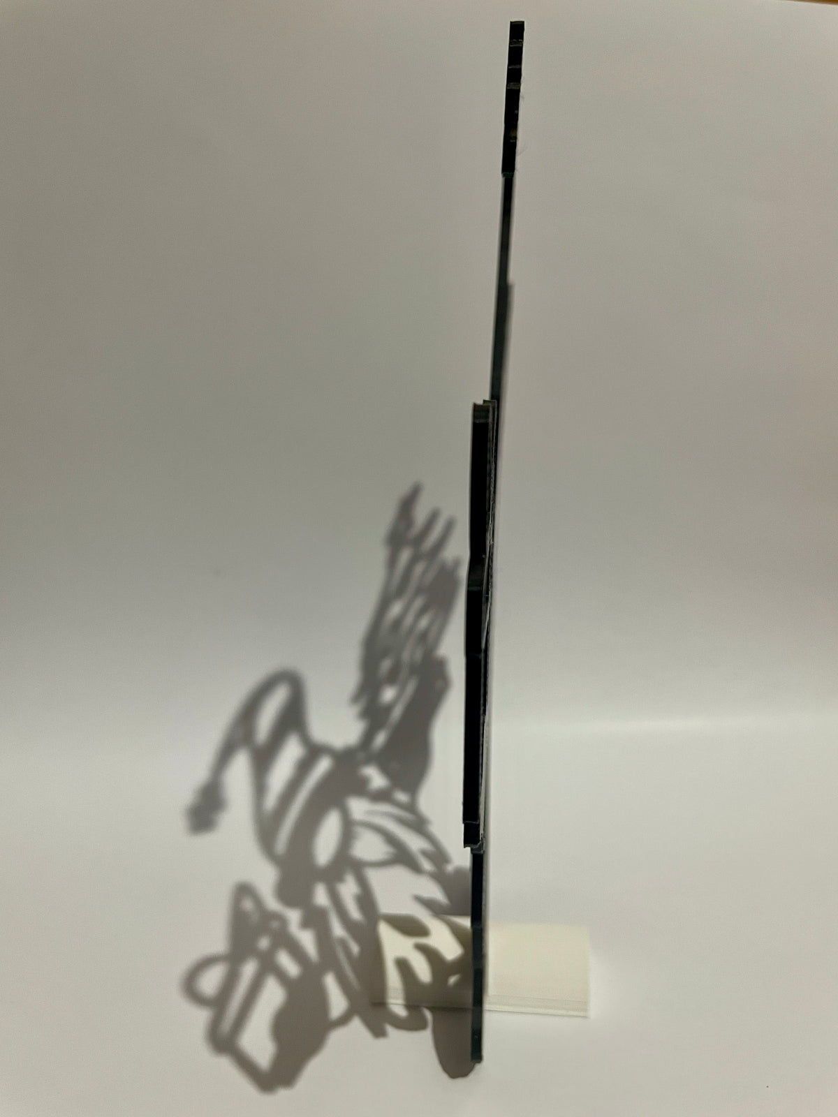 Gnomo Natalizio con LED o Senza LED – Decorazione Natalizia da Tavolo | Gnomo di Natale 3D con Albero e Regalo | Idea Regalo Natale