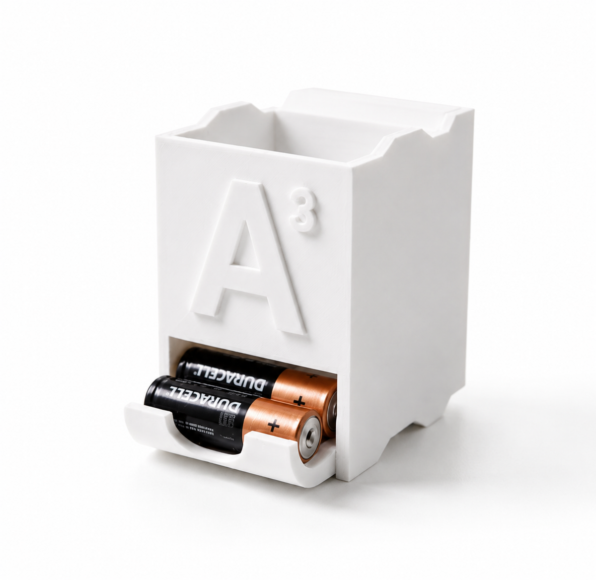 Porta Batterie da Muro AA AAA C | Organizzatore Batterie Stampato in 3D | Dispenser Batterie Salvaspazio | Battery Holder Wall Mount