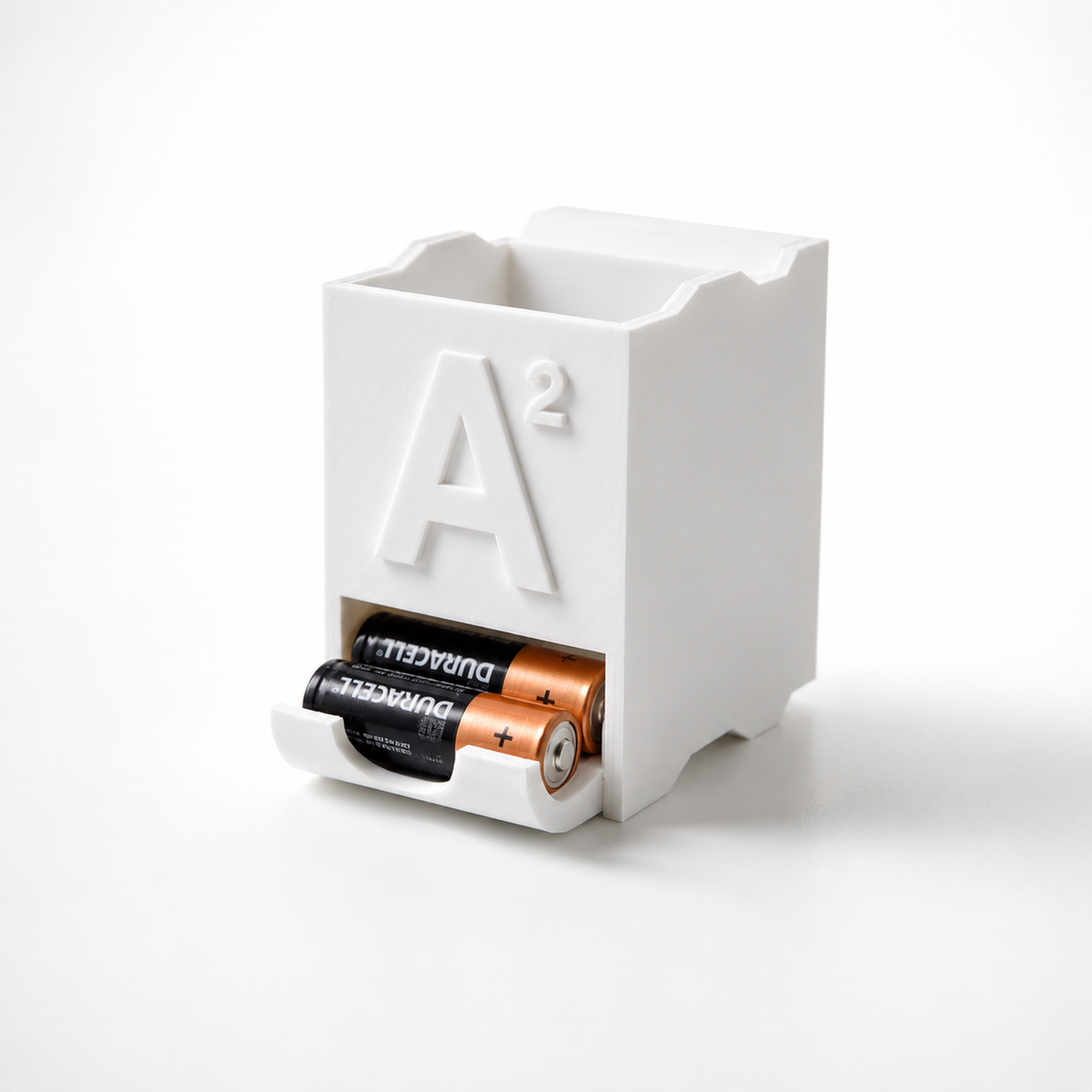 Porta Batterie da Muro AA AAA C | Organizzatore Batterie Stampato in 3D | Dispenser Batterie Salvaspazio | Battery Holder Wall Mount