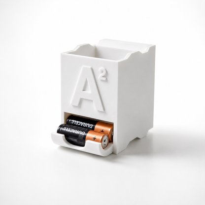 Porta Batterie da Muro AA AAA C | Organizzatore Batterie Stampato in 3D | Dispenser Batterie Salvaspazio | Battery Holder Wall Mount