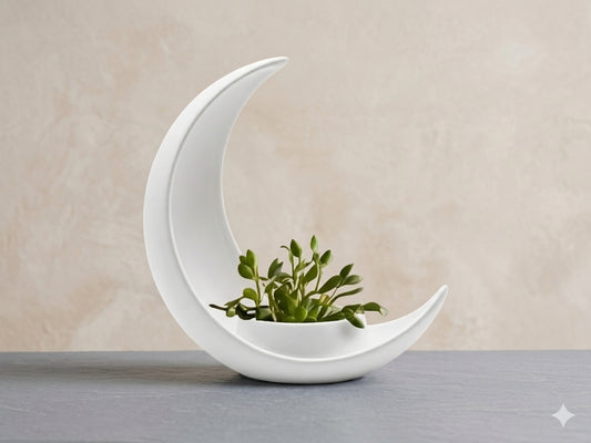 Vaso Luna Crescente Moderno | Fioriera Decorativa Minimalista | Porta Piante da Interno | Decorazione Casa Moderna | Regalo Design