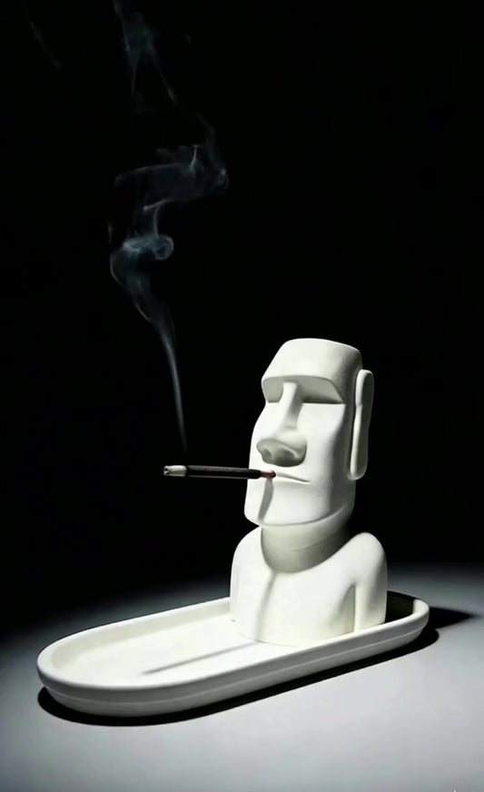 Porta Incenso Volto Astratto | Bruciatore Incenso Artistico, Scultura Minimalista, Decorazione Meditazione, Casa e Desk