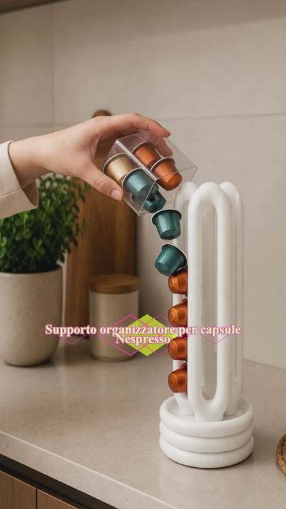 Porta Capsule Nespresso Original Verticale | Organizer Salvaspazio da Tavolo | Supporto Capsule Caffè Stampato in 3D | Coffee Pod Holder