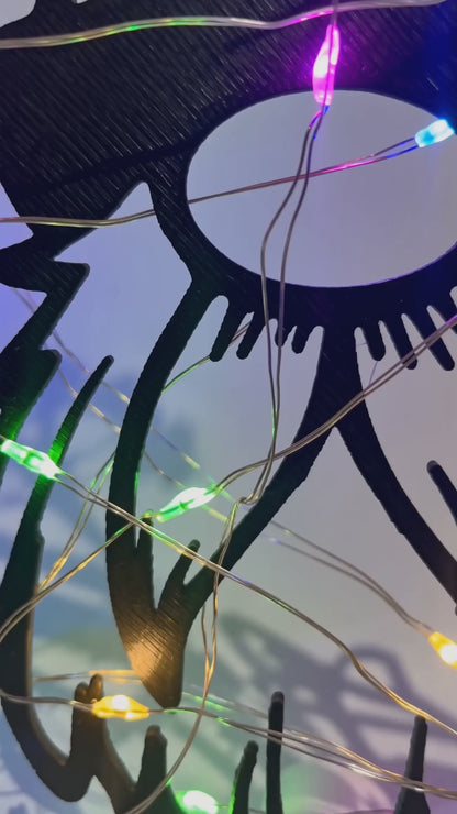 Gnomo Natalizio con LED o Senza LED – Decorazione Natalizia da Tavolo | Gnomo di Natale 3D con Albero e Regalo | Idea Regalo Natale